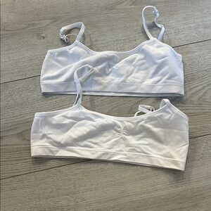 Hanes Kids White Bralette Set
